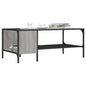 JUNG Vida Couchtisch mit Regal Grau Sonoma 100x51x40 cm Holzwerkstoff