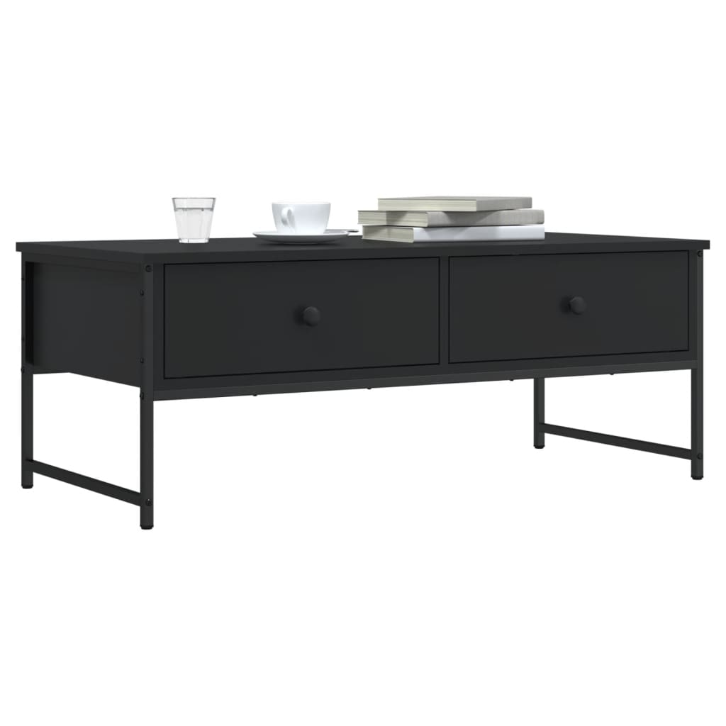 JUNG Vida Couchtisch Schwarz 101x49x39,5 cm Holzwerkstoff