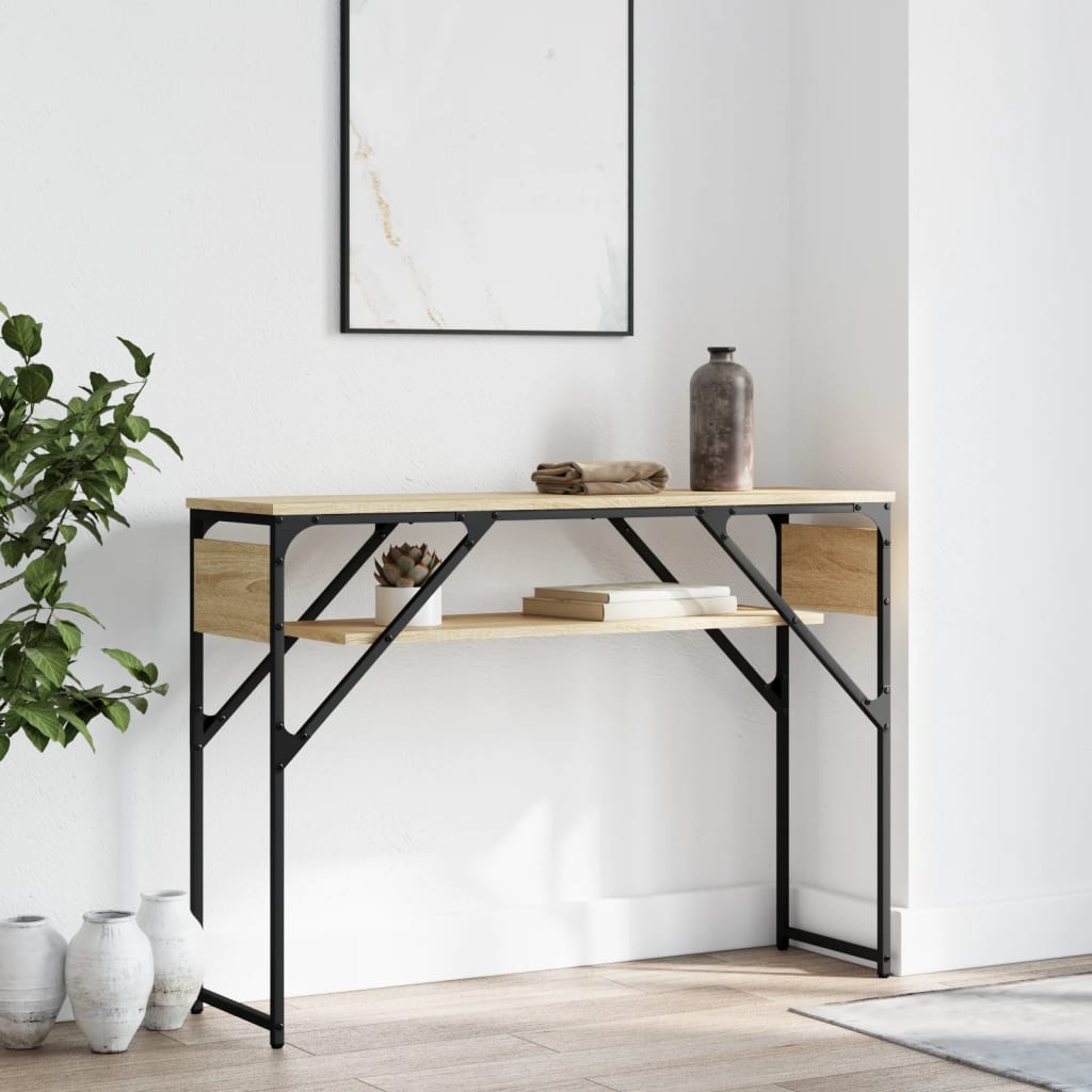 JUNG Vida Konsolentisch mit Ablage Sonoma-Eiche 105x30x75cm Holzwerkstoff