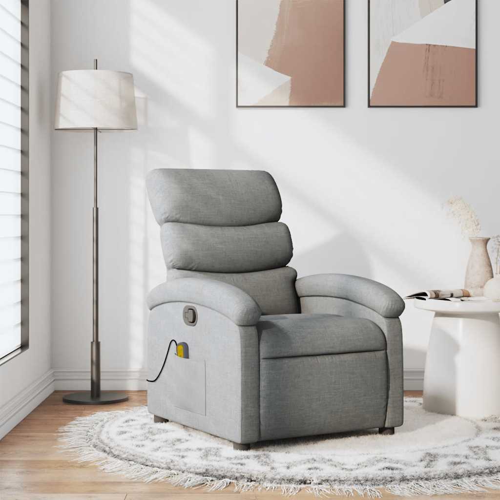 JUNG Vida Massagesessel Hellgrau Stoff