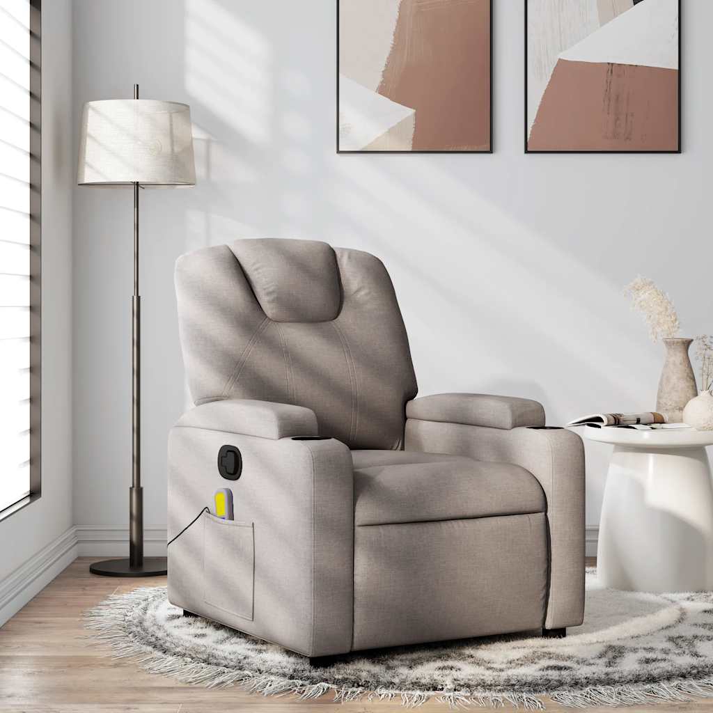 JUNG Vida Massagesessel Taupe Stoff