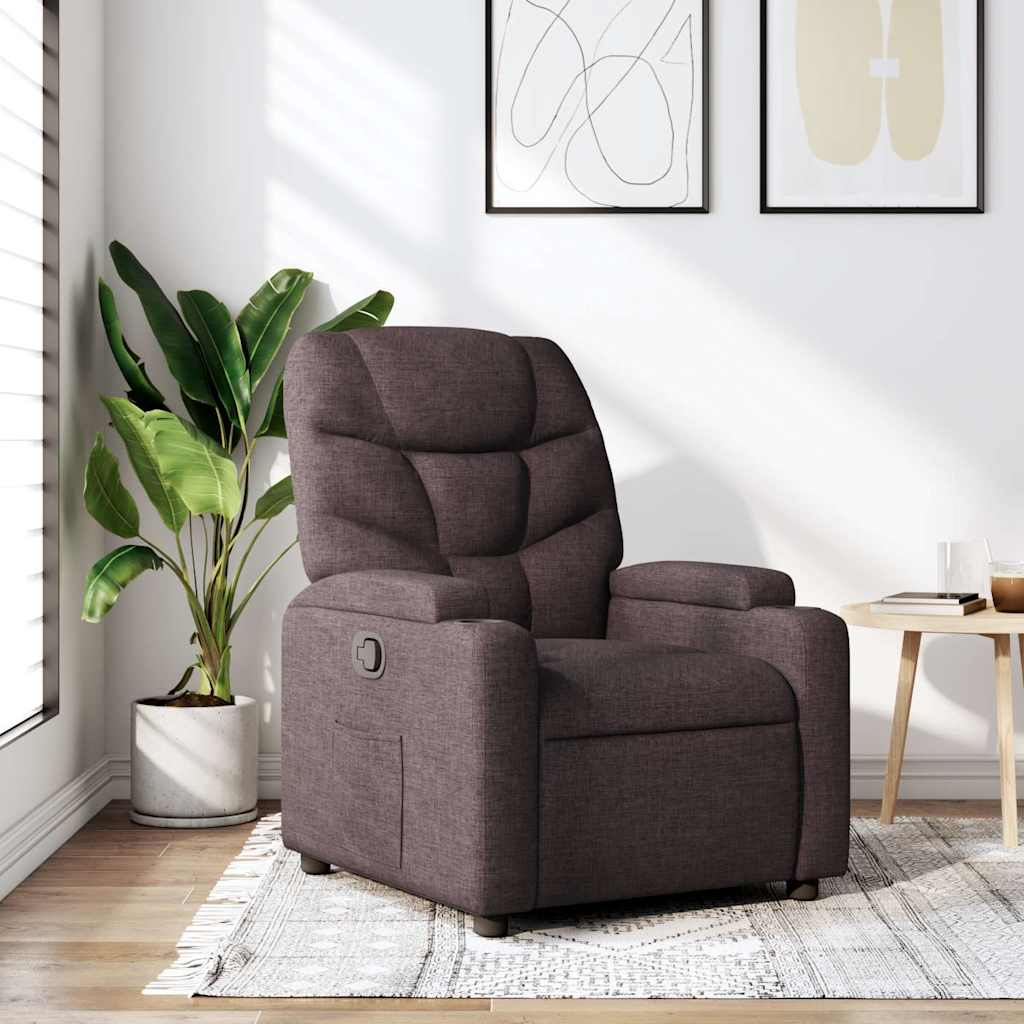 JUNG Vida Relaxsessel Dunkelbraun Stoff