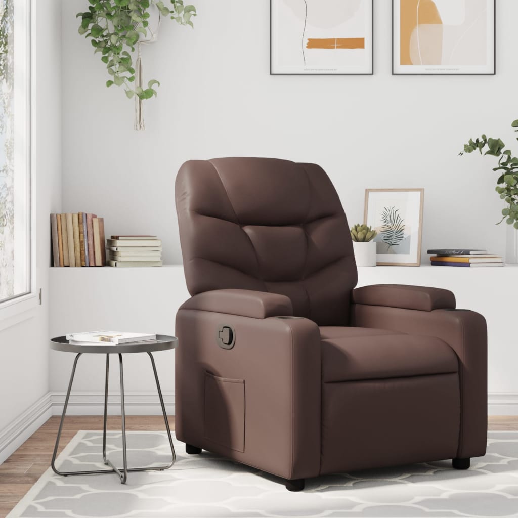 JUNG Vida Relaxsessel Braun Kunstleder