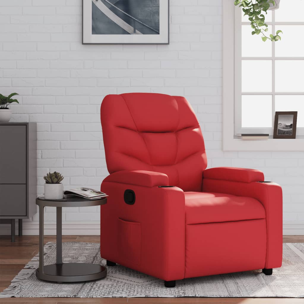 JUNG Vida Relaxsessel Rot Kunstleder