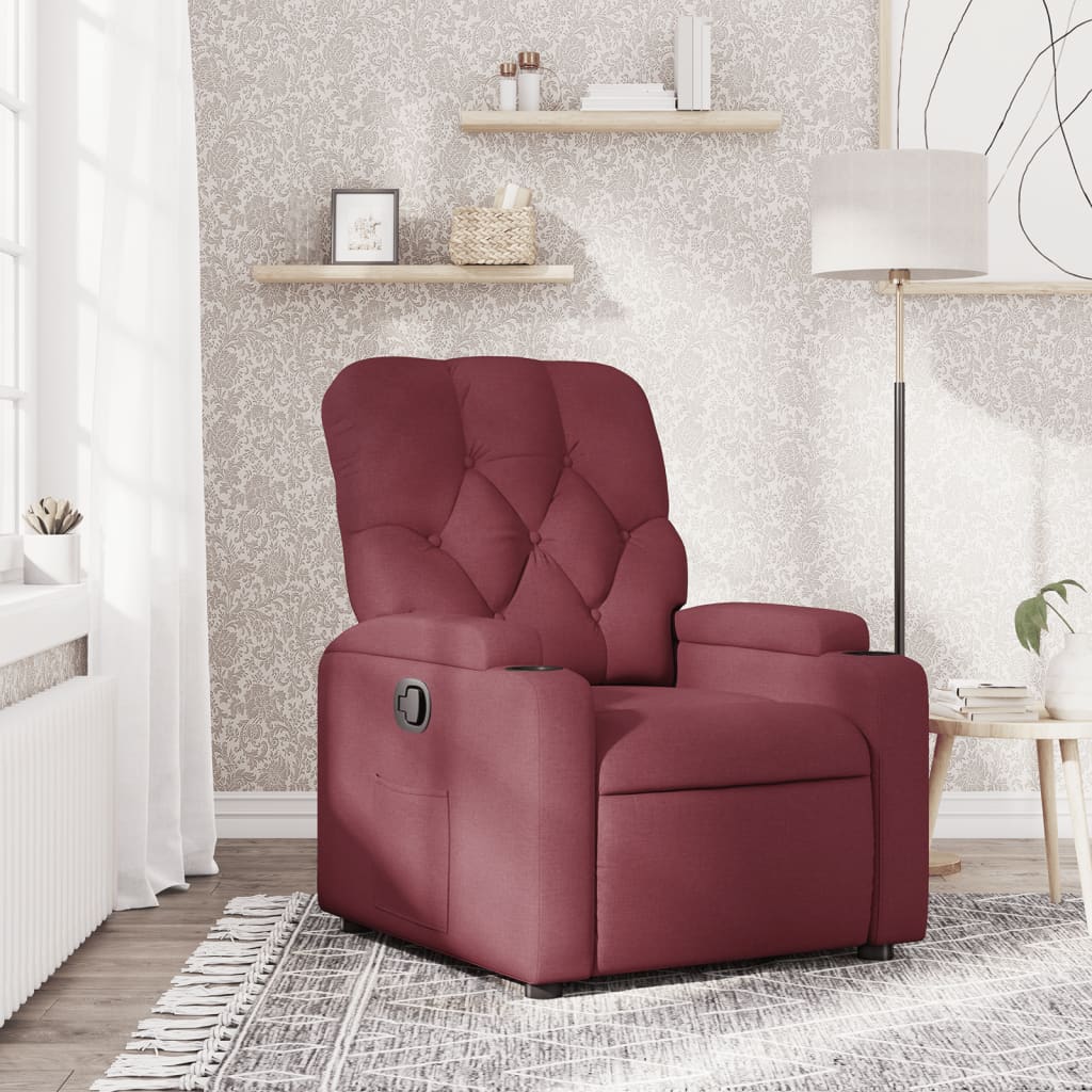 JUNG Vida Relaxsessel Weinrot Stoff