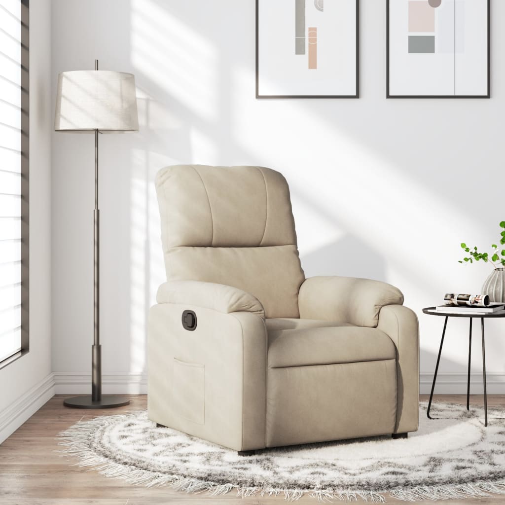 JUNG Vida Relaxsessel Creme Mikrofasergewebe