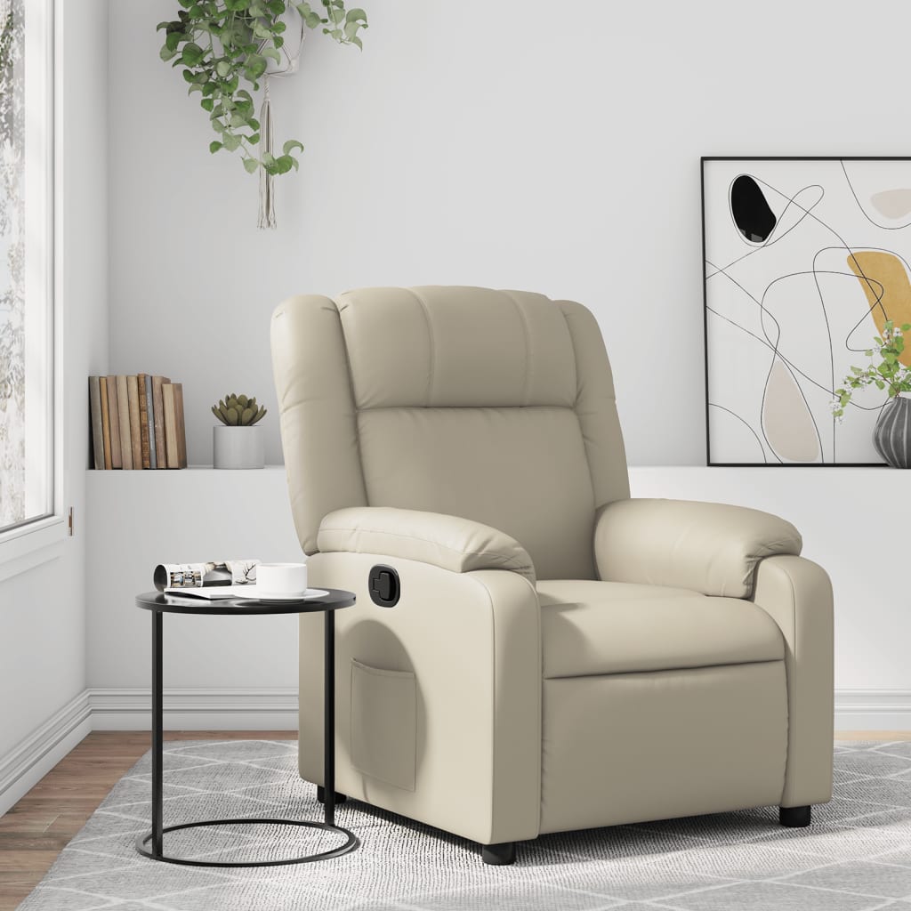 JUNG Vida Relaxsessel Creme Kunstleder