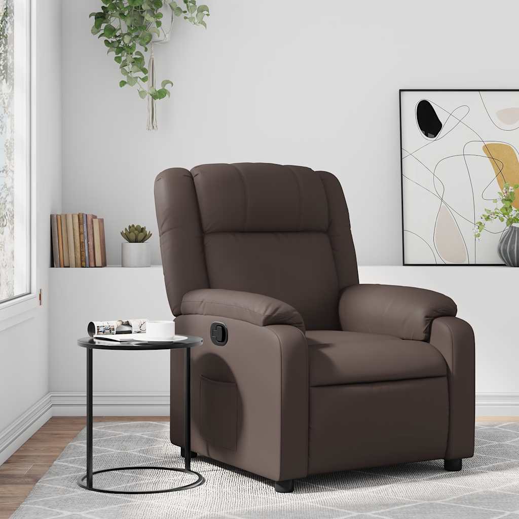 JUNG Vida Relaxsessel Braun Kunstleder
