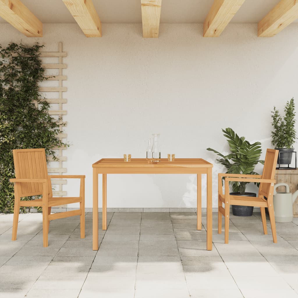 JUNG Vida 3-tlg. Garten-Essgruppe Massivholz Teak