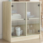 JUNG Vida Beistellschrank mit Glastüren Sonoma-Eiche 68x37x75,5 cm