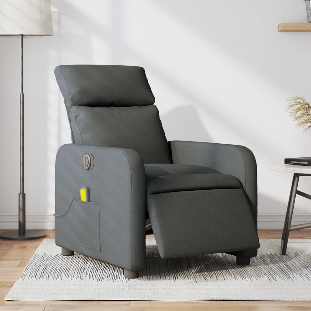 JUNG Vida Massagesessel Elektrisch Dunkelgrau Stoff