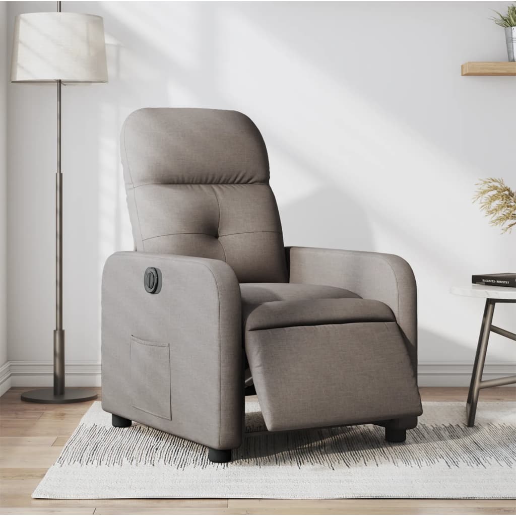 JUNG Vida Relaxsessel Elektrisch Taupe Stoff