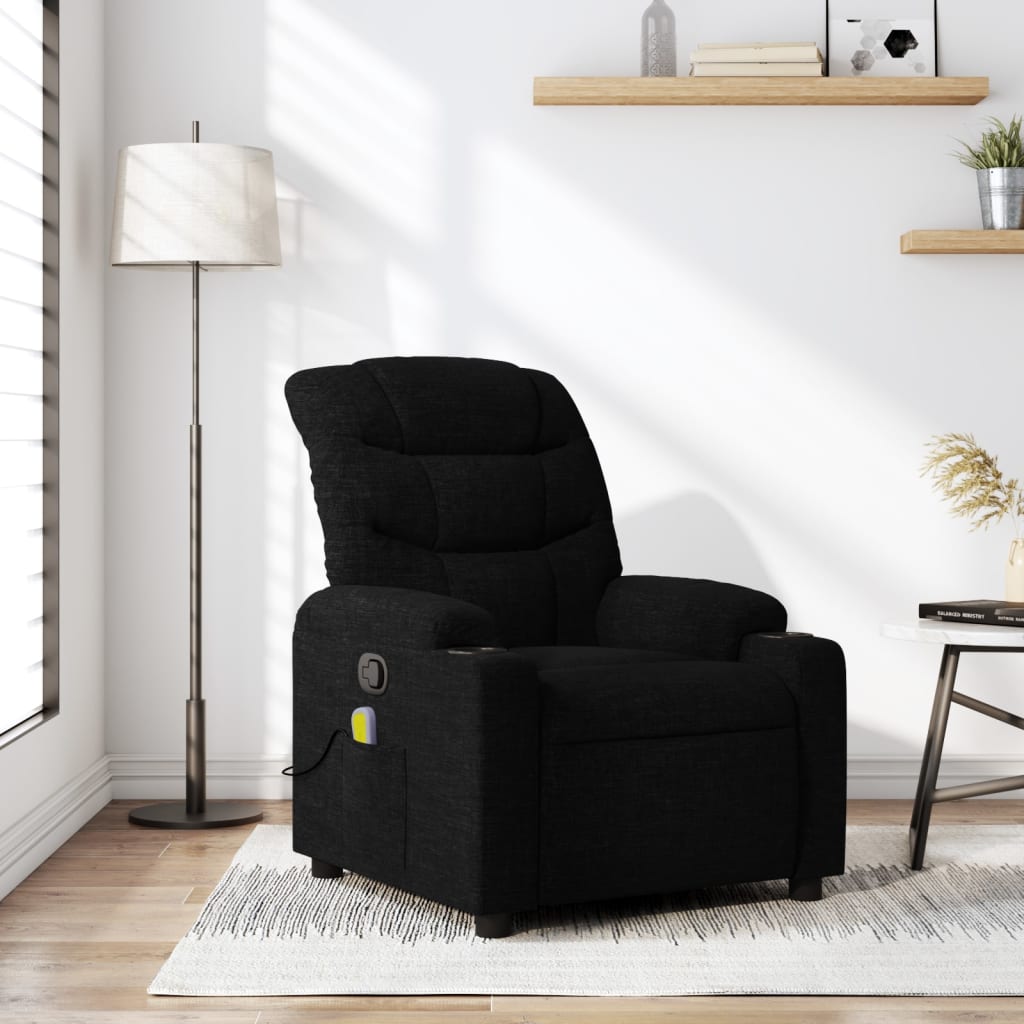 JUNG Vida Massage-Relaxsessel, schwarzer Stoff