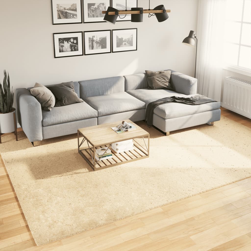 JUNG Vida Teppich HUARTE Kurzflor Weich und Waschbar Creme 240x340 cm