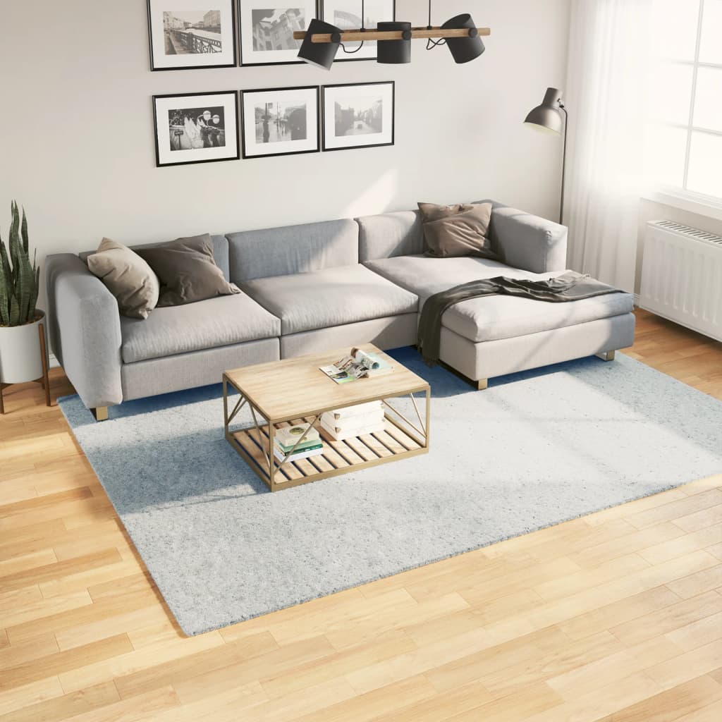 JUNG Vida Teppich HUARTE Kurzflor Weich und Waschbar Blau 200x280 cm