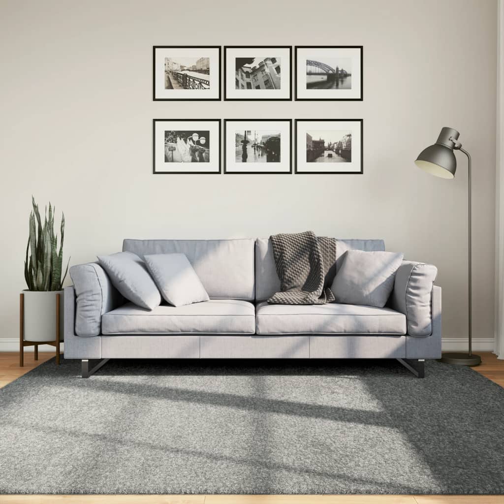 JUNG Vida Teppich Shaggy Hochflor Modern Grün 200x200 cm