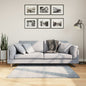 JUNG Vida Teppich Shaggy Hochflor Modern Blau 120x120 cm