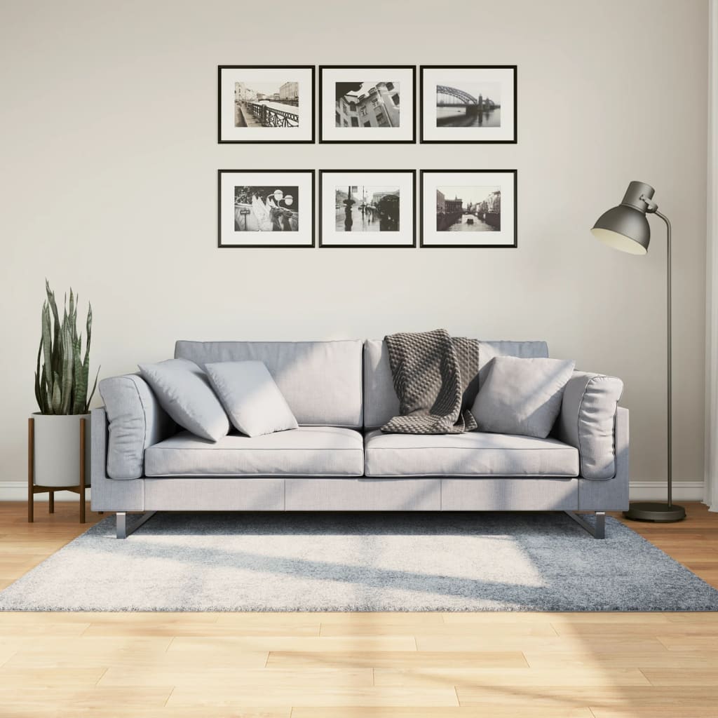 JUNG Vida Shaggy-Teppich PAMPLONA Hochflor Modern Blau 120x170 cm