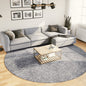 JUNG Vida Teppich Shaggy Hochflor Modern Blau Ø 280 cm