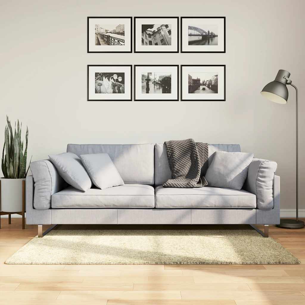 JUNG Vida Teppich Shaggy Hochflor Modern Golden 80x150 cm