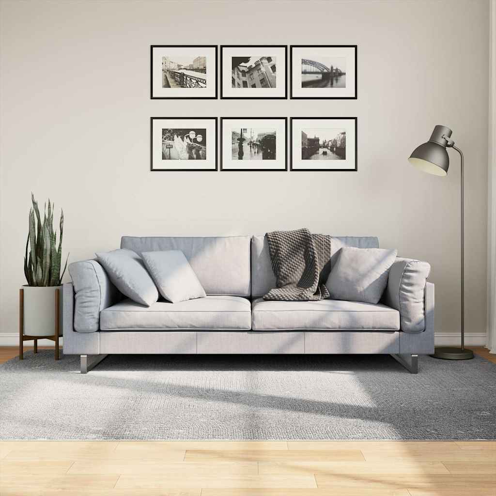 JUNG Vida Teppich IZA Kurzflor Skandinavischer Look Grau 160x230 cm