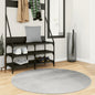 JUNG Vida Teppich IZA Kurzflor Skandinavischer Look Grau Ø 120 cm