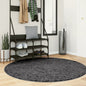 JUNG Vida Teppich OVIEDO Kurzflor Anthrazit Ø 160 cm