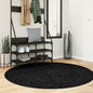 JUNG Vida Teppich OVIEDO Kurzflor Schwarz Ø 160 cm