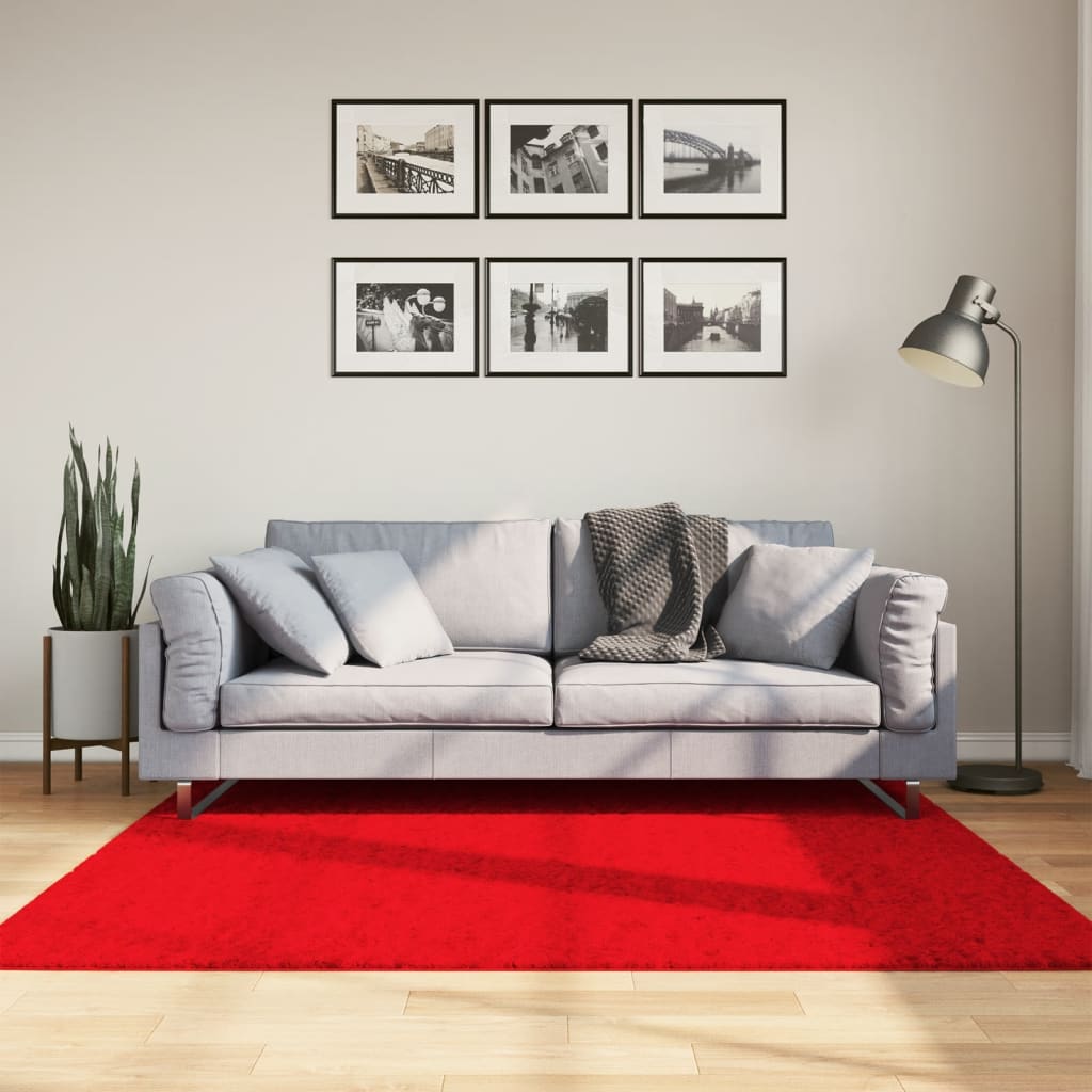 JUNG Vida Teppich OVIEDO Kurzflor Rot 160x160 cm