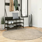 JUNG Vida Teppich ISTAN Hochflor Glänzend Beige Ø 160 cm
