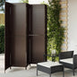 JUNG Vida Paravent 5-tlg. Braun Poly Rattan