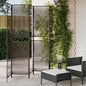 JUNG Vida Paravent 5-tlg. Braun Poly Rattan
