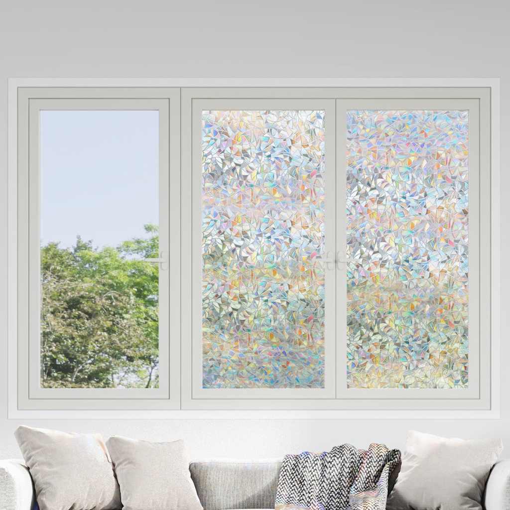 JUNG Vida Fensterfolien 5 Stk. Matt 3D Regenbogen-Muster PVC