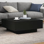 JUNG Vida Couchtisch mit LED-Leuchten Schwarz 80x80x31 cm