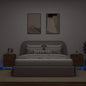 JUNG Vida Nachttische mit LED-Leuchten 2 Stk. Braun Eiche Holzwerkstoff