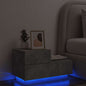 JUNG Vida Nachttisch mit LED-Leuchten Betongrau 70x36x40,5 cm
