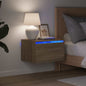 JUNG Vida Wand-Nachttische mit LED-Leuchten 2 Stk. Sonoma-Eiche