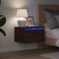 JUNG Vida Wand-Nachttische mit LED-Leuchten 2 Stk. Braun Eichen-Optik
