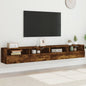 JUNG Vida TV-Wandschränke 2 Stk. Räuchereiche 100x30x30 cm Holzwerkstoff