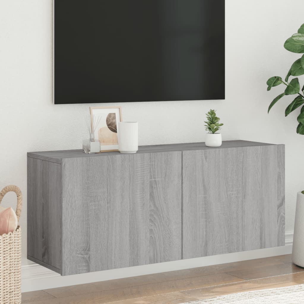 JUNG Vida TV-Wandschrank Grau Sonoma 100x30x41 cm