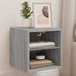 JUNG Vida TV-Wandschrank mit LED-Leuchten Grau Sonoma 30x28,5x30 cm