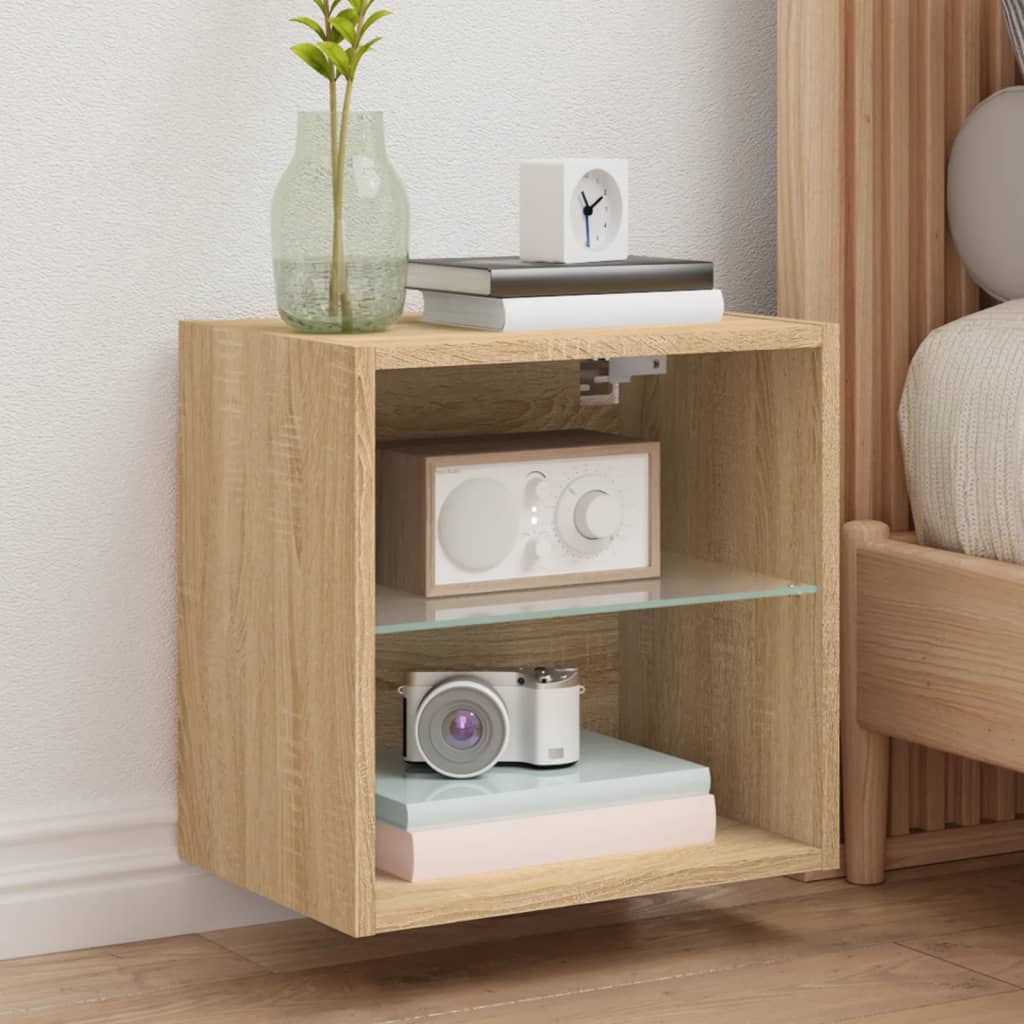 JUNG Vida Wand-Nachttisch mit LED-Leuchten Sonoma-Eiche