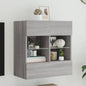JUNG Vida TV-Wandschrank mit LED-Leuchten Grau Sonoma 58,5x30x60,5 cm