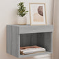 JUNG Vida Wand-Nachttische mit LED-Leuchten 2 Stk. Grau Sonoma