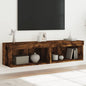 JUNG Vida TV-Schränke mit LED-Leuchten 2 Stk. Räuchereiche 60x30x30 cm