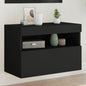 JUNG Vida TV-Wandschrank mit LED-Leuchten Schwarz 60x30x40 cm