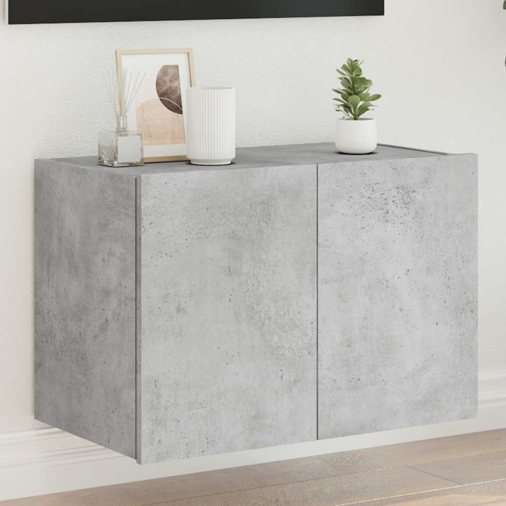 JUNG Vida TV-Wandschrank mit LED-Leuchten Betongrau 60x35x41 cm