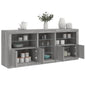 JUNG Vida Sideboard mit LED-Leuchten Grau Sonoma 181,5x37x67 cm