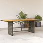 JUNG Vida Gartentisch mit Akazienholz-Platte Grau 190x80x74cm Poly Rattan