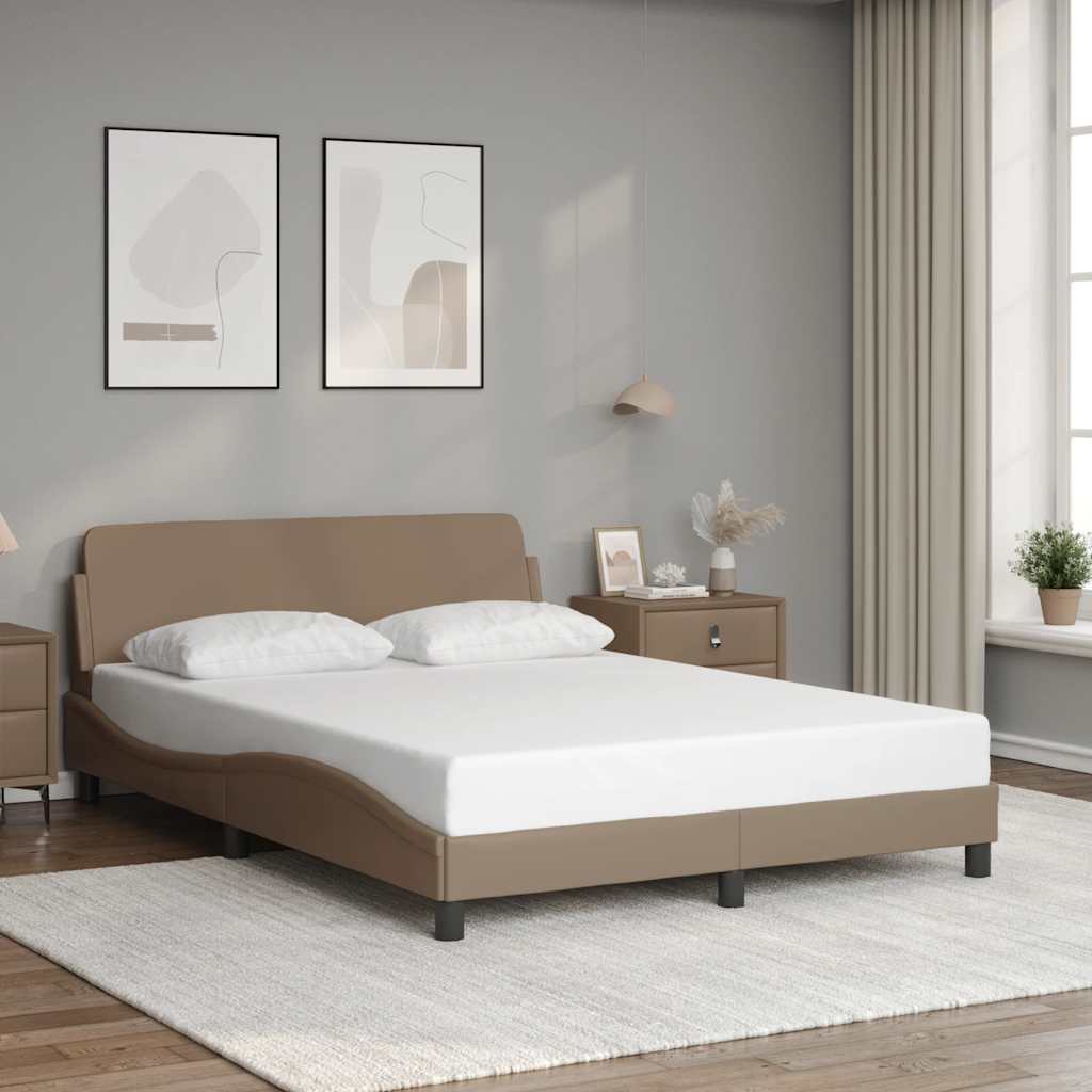 JUNG Vida Bettgestell "Dover" Cappuccino-Braun 120x200 cm Kunstleder